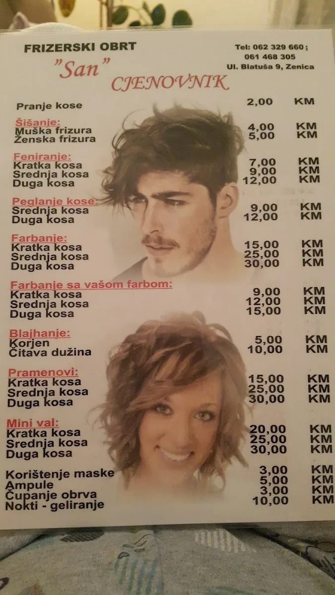 Frizerski Obrt SAN, Zenica